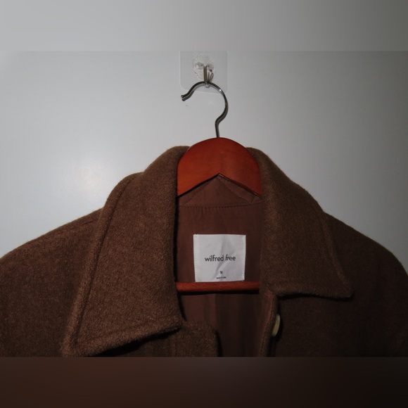 Aritzia - Wilfred Free Wool Shacket - dark brown - Picture 4 of 5